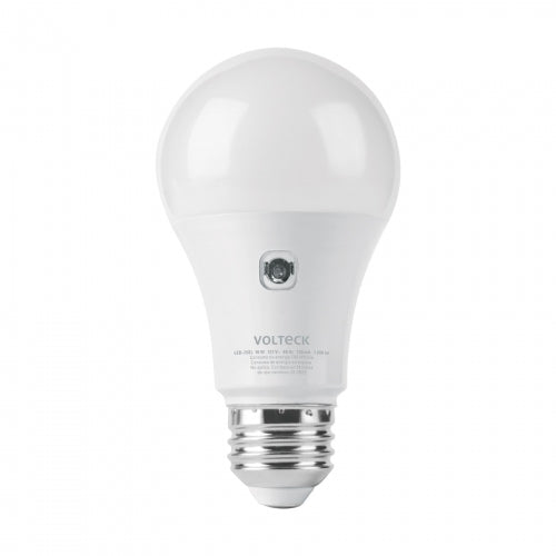 Lámpara LED tipo bulbo A19 10 W con sensor de luz, Volteck 46990 LED-75SL