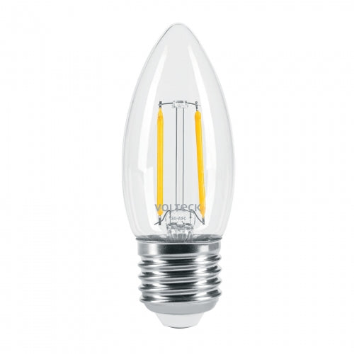 Lámpara LED tipo vela 3 W con filamento luz cálida, blíster 46212 LED-V3FC