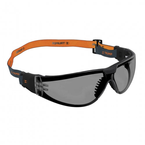 Lentes de seguridad, gris con banda elástica, Active, Truper 100293 LEDE-SN-R