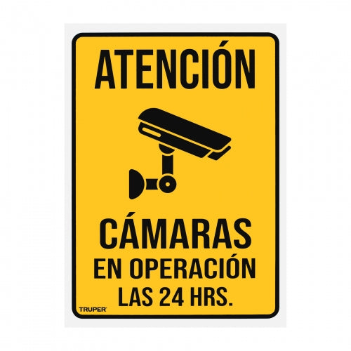Letrero de señalización 'CÁMARAS EN OPERACIÓN', 25 x 34 cm 103092 LIN-13