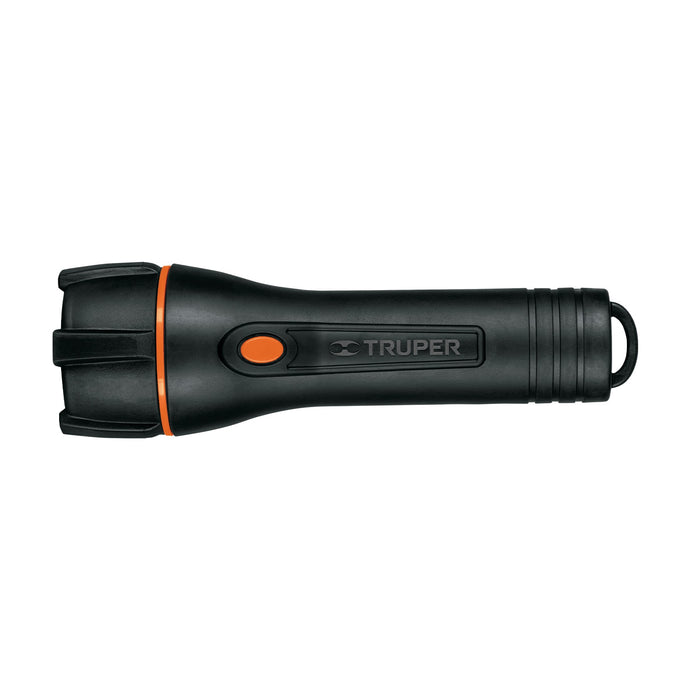 Linterna plástica 1 LED 180 lm con 2 pilas D, Truper 13019 LIPLA-180
