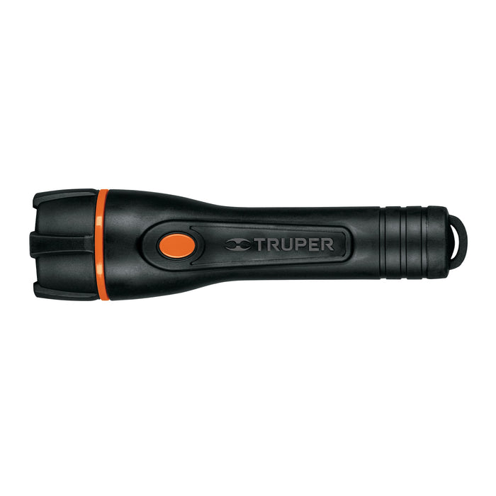 Linterna plástica 1 LED 80 lm con 2 pilas AA, Truper 13018 LIPLA-80