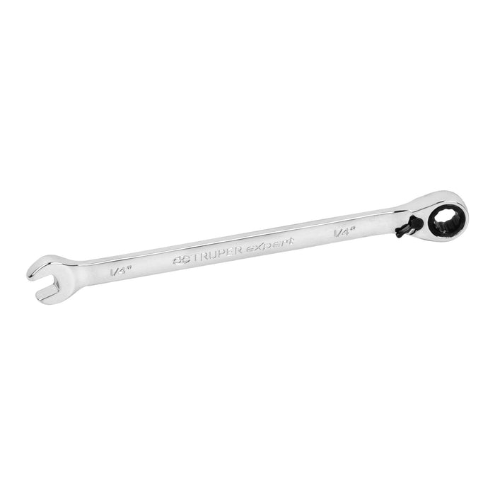 Llave combinada matraca reversible 1/4'x125mm largo, Expert 13227 LL-2008XR