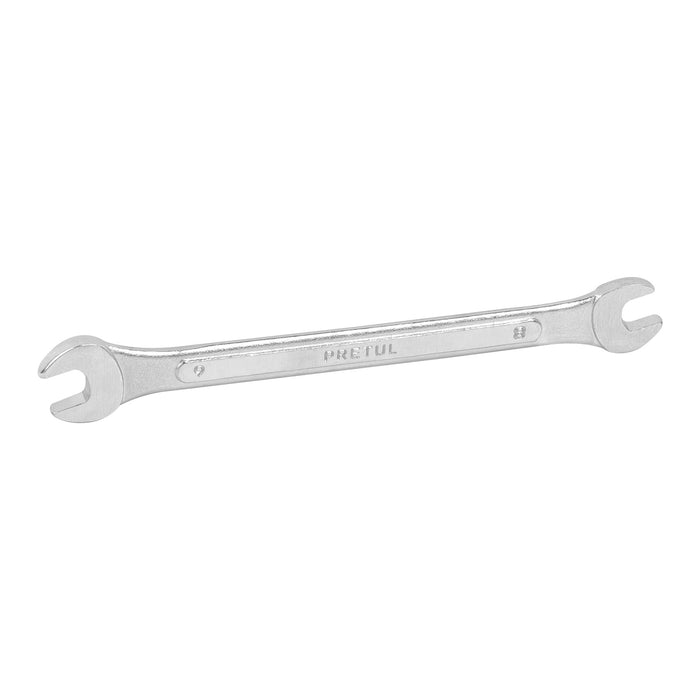 Llave española 8 x 9 mm x 140 mm de largo, Pretul 21971 LL-30809MP