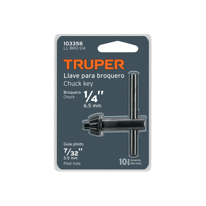 Llave para broquero de 1/4', Truper Código: 103358