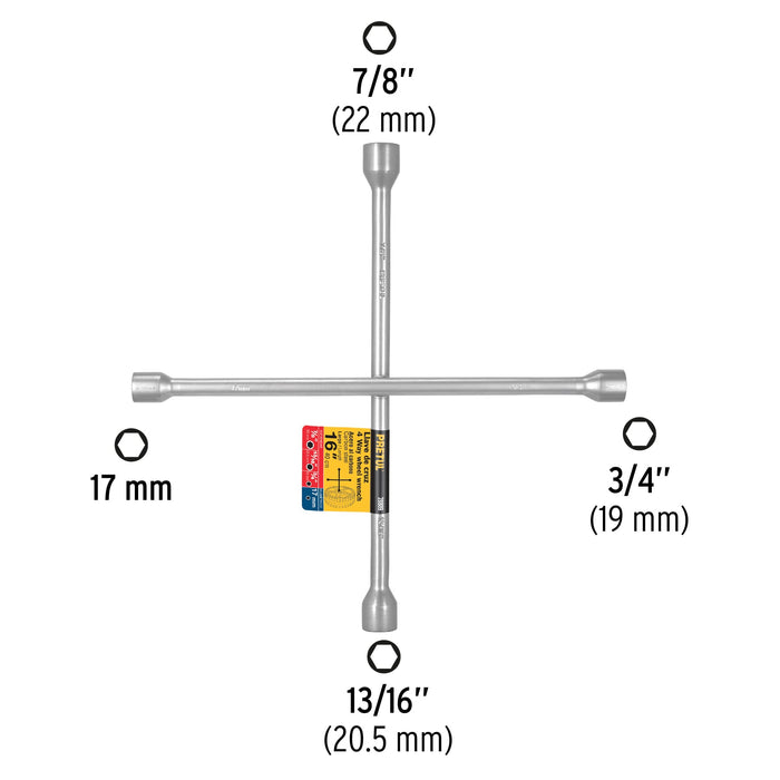 Llave de cruz 16' galvanizada, Pretul 28889 LLCR-16P