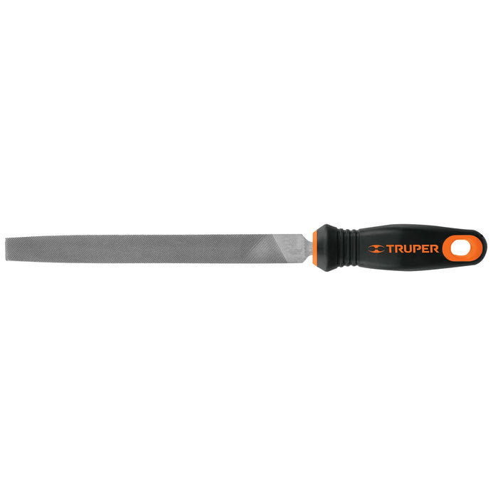 Lima plana bastarda 8' con mango doble inyección, Truper 15311 LPB-8T