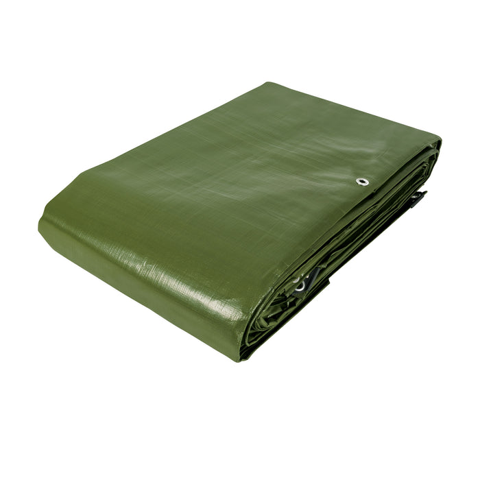 Lona uso rudo, verde olivo, 6 X 12 m, Truper Expert 16379 LT-612X