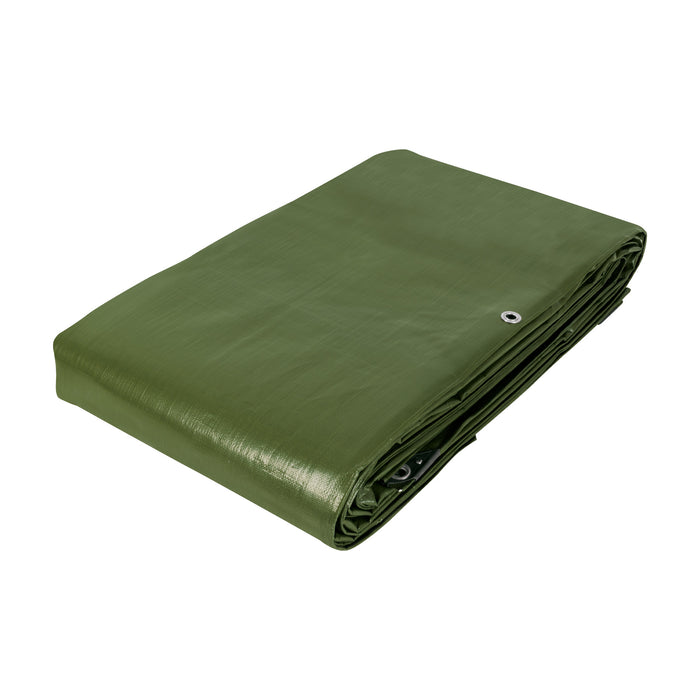 Lona uso rudo, verde olivo, 6 X 9 m, Truper Expert 16378 LT-69X