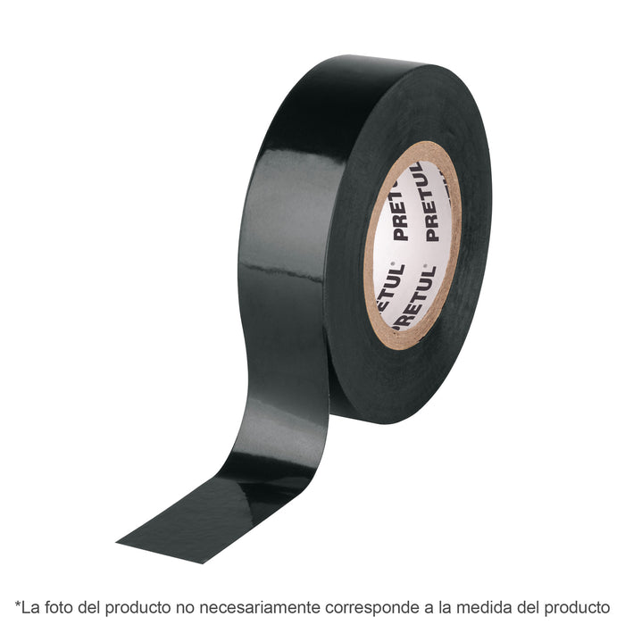 Cinta de aislar de 18 m x 19 mm, negra, Pretul 20522 M-33P