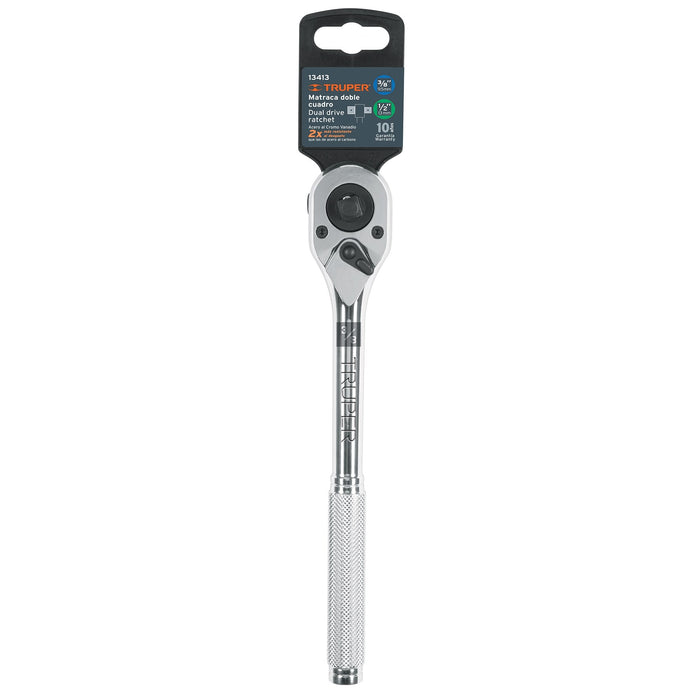 Matraca doble cuadros 3/8'y 1/2', Truper 13413 M-3812