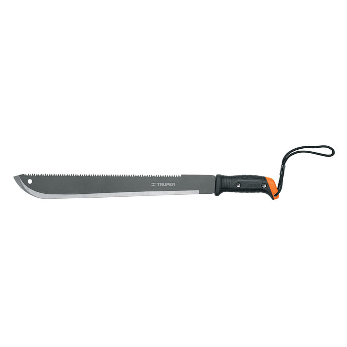 Machete doble filo 18', con correa, funda de cartón, Truper 15893 MACH-18