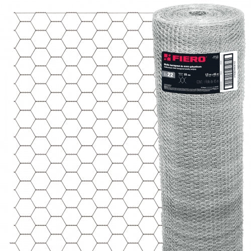 Rollo de malla hexagonal 45m x 1.5m calibre 22 abertura 25mm 44658 MAHE-2515