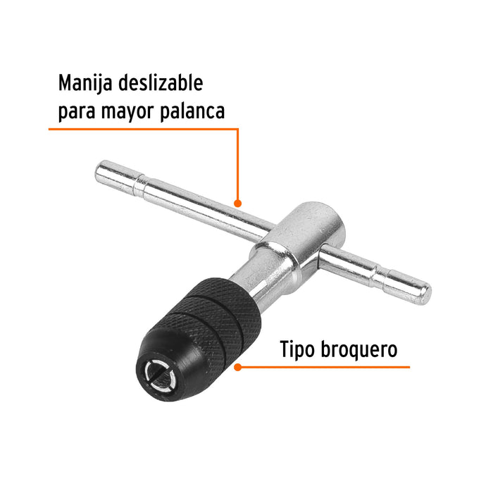 Maneral en T para machuelo 1/4', Truper Código: 11439
