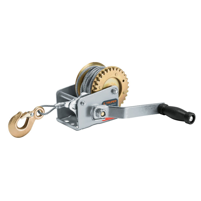 Malacate de manivela 300 kg con cable, Truper 14719 MAW-27C