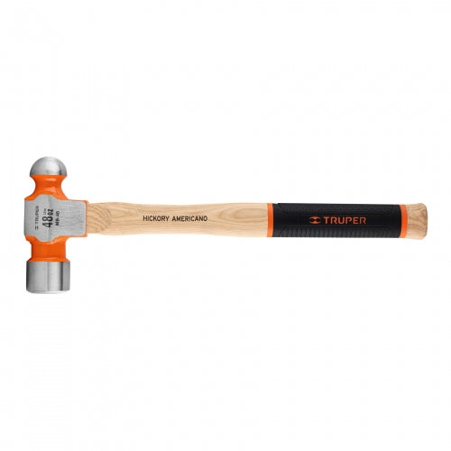Martillo pulido de bola 48 oz mango hickory, Truper Grip 16906 MB-48
