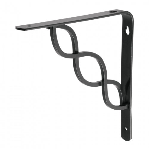 Ménsula reforzada negra 8 x 8' diseño trenza, Fiero 47701 MED-8NT