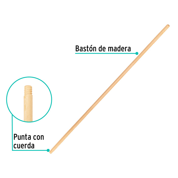 Mango de madera para escobas de limpieza Klintek, 48' 55982 MG-ES-48