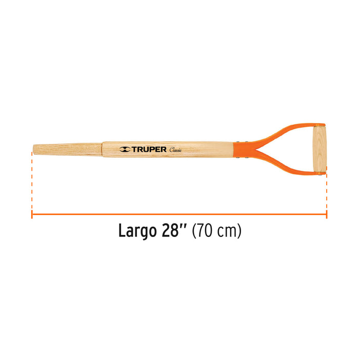 Mango de reposición para pala Classic, puño 'Y', 27', Truper 15900 MG-PY