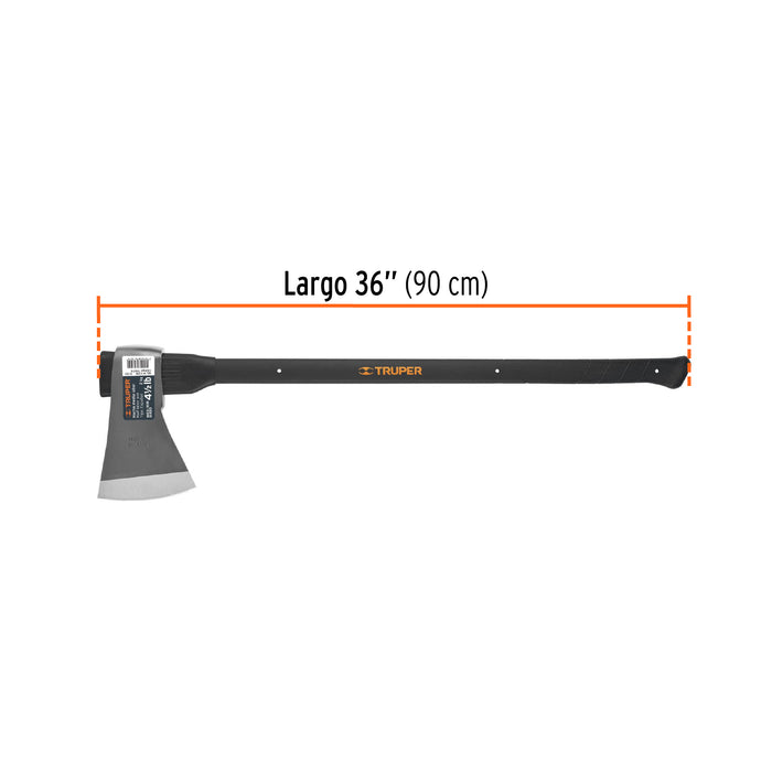 Hacha media labor 4 lb sin mango, Truper 14990 ML-4