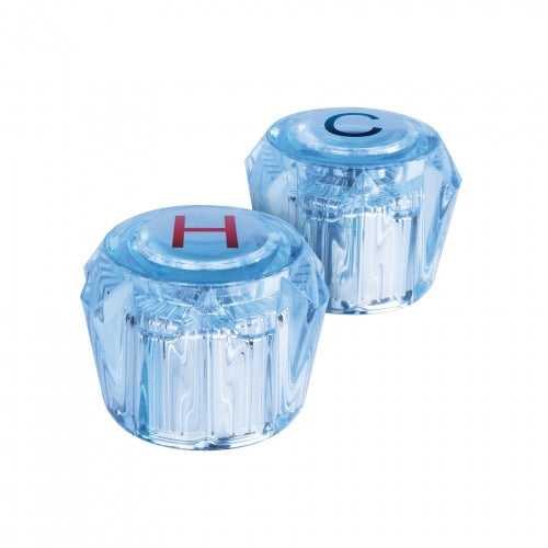 Juego 2 manerales acrílico azul p/lavabo y fregadero, Basic 49456 MM-200Z
