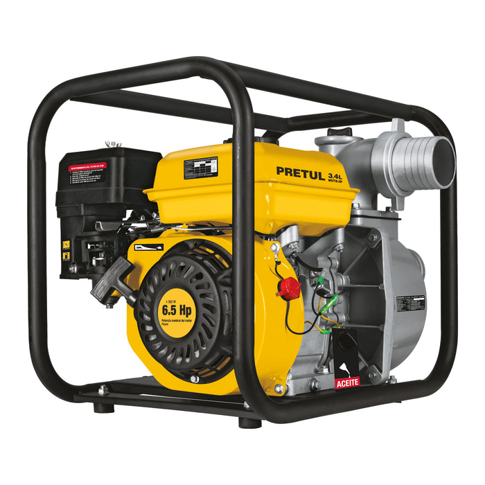 Motobomba autocebante 3' x 3' a gasolina 6-1/2 HP, Pretul 26063 MOTB-3P
