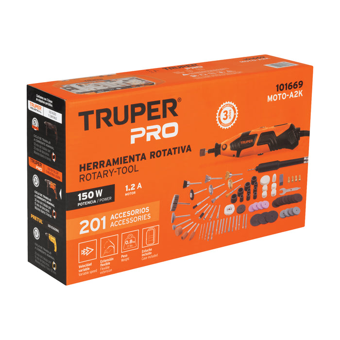 Herramienta rotativa profesional 150 W con 97 accesorios 17449 MOTO-A2