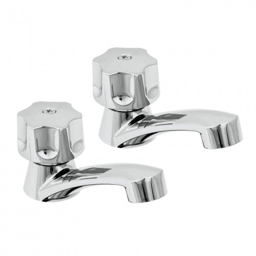 Juego 2 llaves plásticas individuales para lavabo, Basic 49308 MP-242