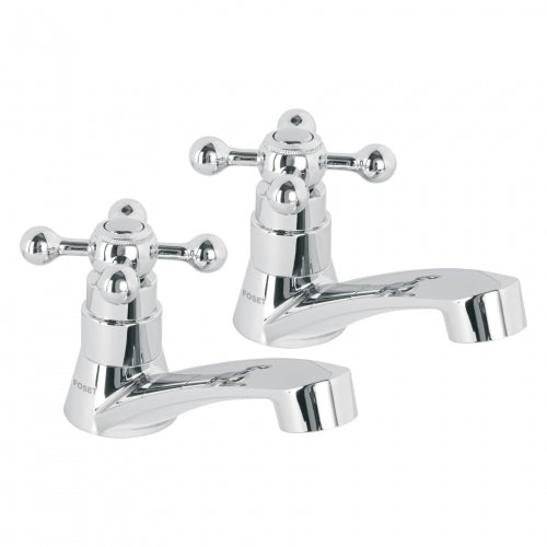 Juego 2 llaves para lavabo, ABS, manerales cruceta, Basic 48384 MP-244