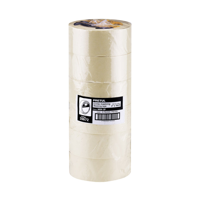 Cinta masking tape de 2' x 50 m, Pretul 20672 MSK-2P
