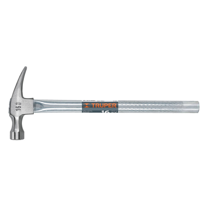 Martillo tubular pulido 16 oz uña recta, Truper 16702 MTR-16