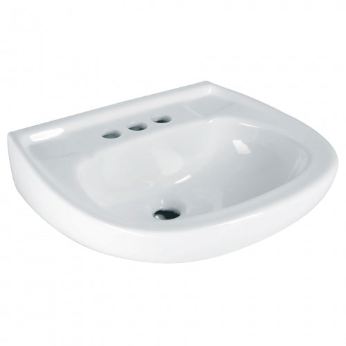 Lavabo cerámico con rebosadero, blanco, Foset 44002 MUBA-10B