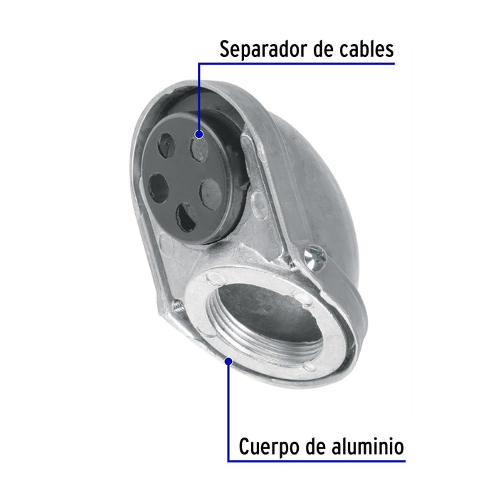 Mufa roscada 1-1/4' para tubo, Volteck 46097