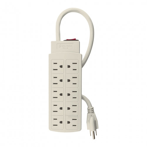 Multicontacto 14 AWG uso rudo con 10 entradas, Volteck 47234 MUL-10