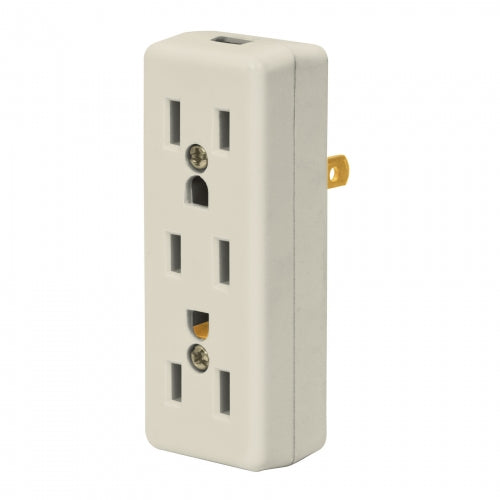 Multicontacto triple, 2 polos + tierra, Volteck 46814 MUL-305