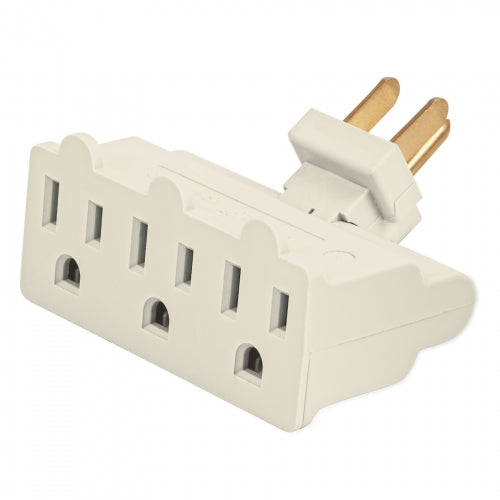 Multicontacto triple aterrizado, tipo bisagra, Volteck 46801 MUL-370