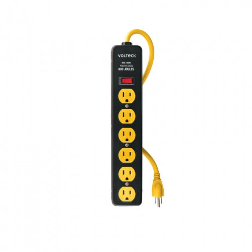 Multicontacto 14 AWG, 6 entradas sup. de picos 600 J, negro 46719 MUL-660N