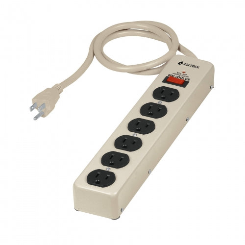 Multicontacto 14 AWG 6 entradas supresor de picos 600 joules 47185 MUL-660
