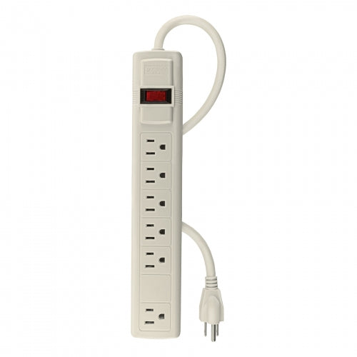 Multicontacto 16 AWG uso rudo con 6 entradas, Volteck 47182 MUL-6