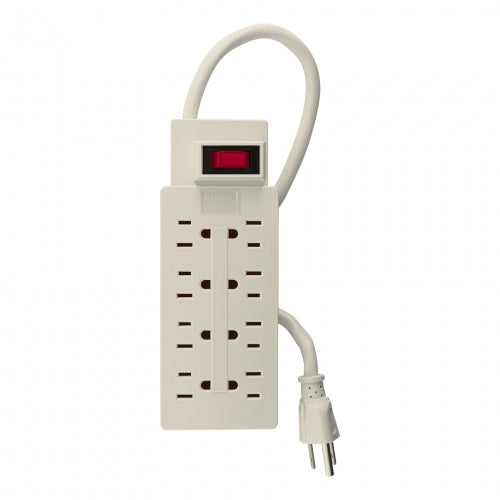 Multicontacto 14 AWG uso rudo con 8 entradas, Volteck 47186 MUL-8
