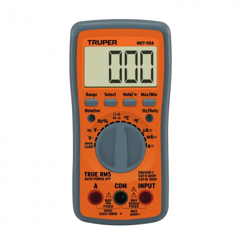 Multimetro profesional con RMS verdadero y auto rango 100361 MUT-50A
