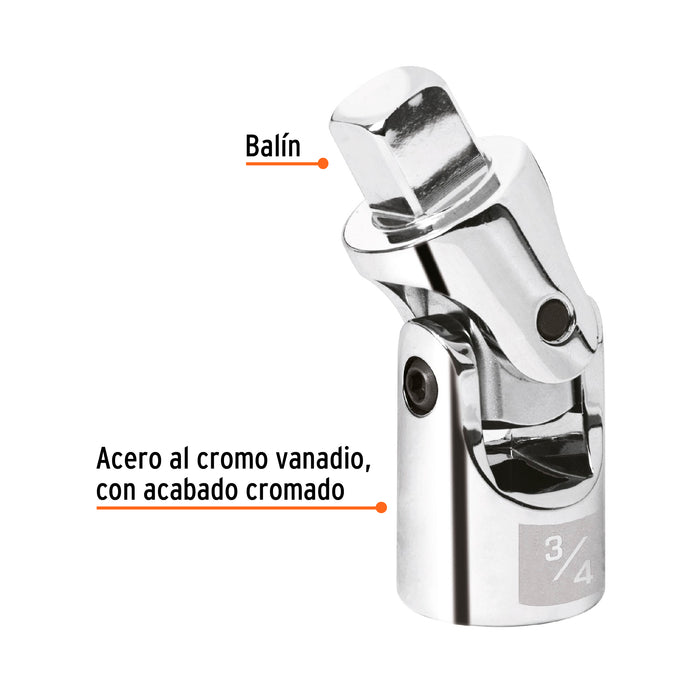 Nudo universal para dados con cuadro de 3/4', Truper 13910 N-5670