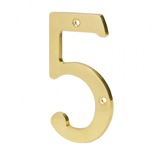 Número 5 de latón sólido 4', Hermex 43683 NUCH-5