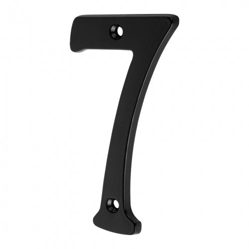 Número 7 de latón sólido 4', negro, Hermex 47860 NUCH-7N