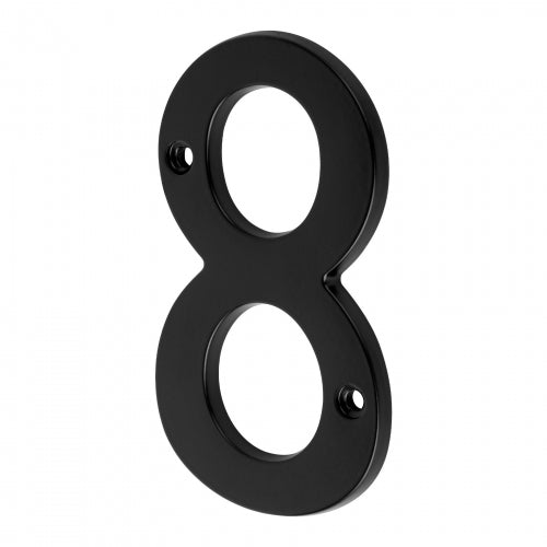 Número 8 de latón sólido 4', negro, Hermex 47861 NUCH-8N