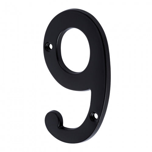 Número 9 de latón sólido 4', negro, Hermex 47862 NUCH-9N