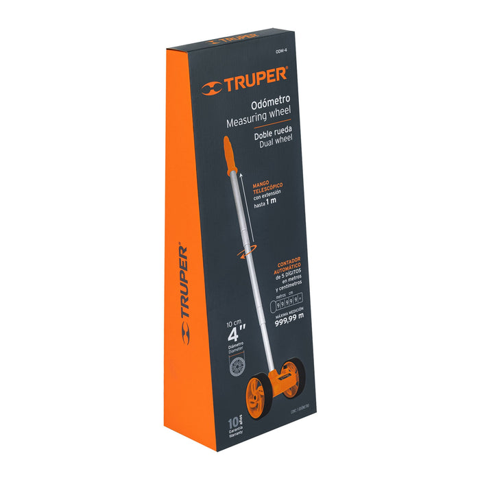 Odómetro con doble rueda de 4', Truper 15830 ODM-4