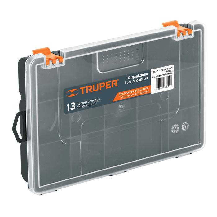 Organizador 10' con 13 compartimentos, Truper 10036 ORG-13