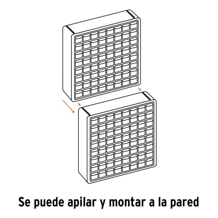 Organizador con 64 gavetas, Truper 10895 ORG-64