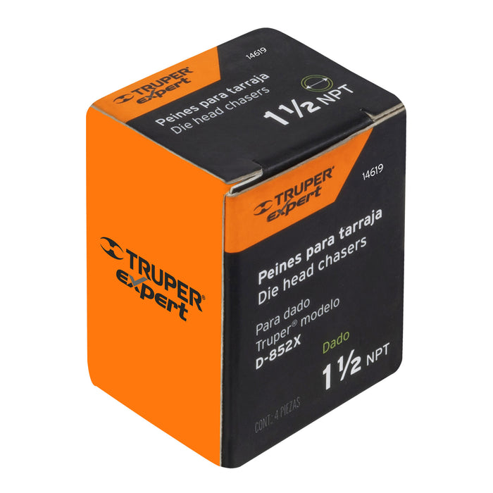 Juego de 4 peines de 1-1/2' para tarrajas T-852X, Expert 14619